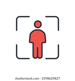 person icon. vector.Editable stroke.linear style sign for use web design,logo.Symbol illustration.
