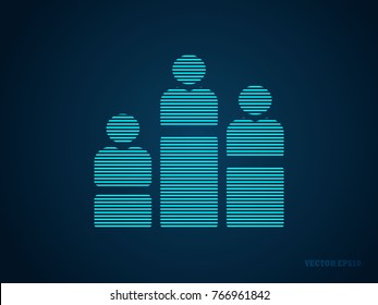 Person icon vector.Icon symbol isolated on blue background. Navigation map, gps, direction, placecontact, search concept.Vector illustration EPS 10