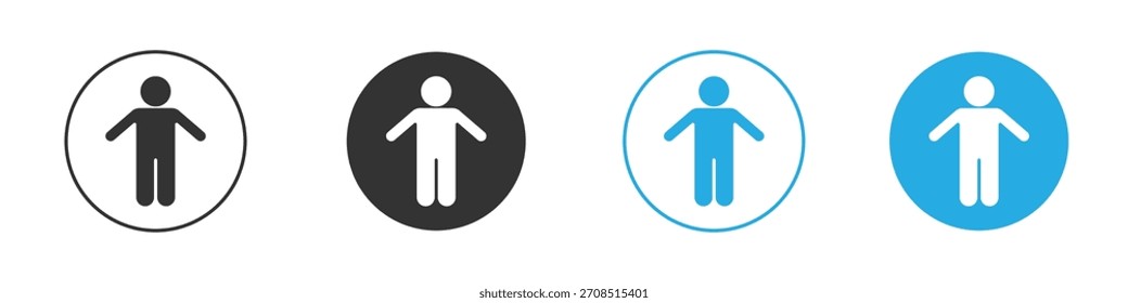 Icono de la persona para el Web, móvil.Ilustración vectorial