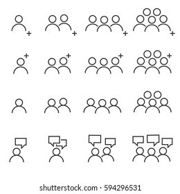 Person Icons Line work group Team