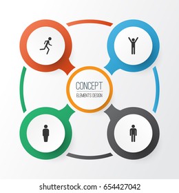 Person Icons Set. Collection Of Gentleman, Happy, Member And Other Elements. Also Includes Symbols Such As Member, Happy, Mister.