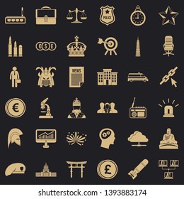 Person icons set. Simple style of 36 person vector icons for web for any design