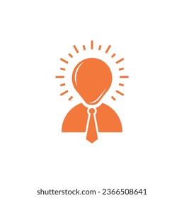 person with idea logo vector image