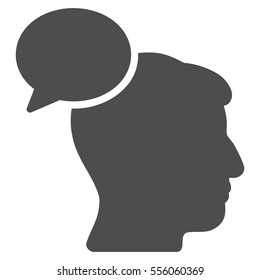 Person Idea vector icon. Style is flat graphic symbol, gray color, white background.