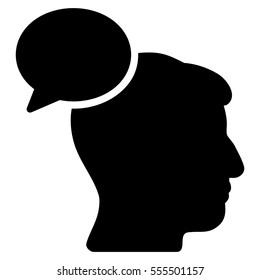 Person Idea vector pictogram. Style is flat graphic symbol, black color, white background.