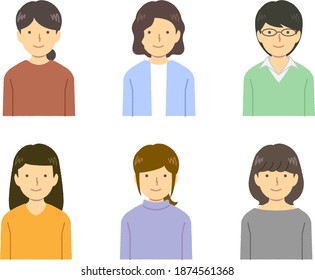 Person illustration material set :  Vector