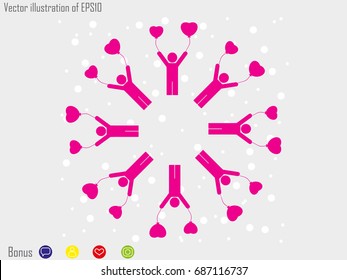 person inflatable balloon, icon, vector illustration eps10