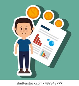 person infographics graphics money