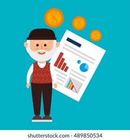 person infographics graphics money