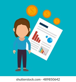 person infographics graphics money