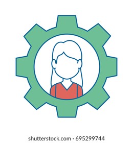 Person inside gear