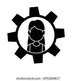 Person inside gear