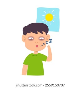 person insomnia and depression disorder symptom concept