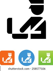 Person Inspecting Luggage Icon