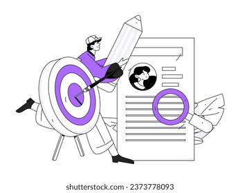 Person interviewing for job flat vector concept operation hand drawn illustration