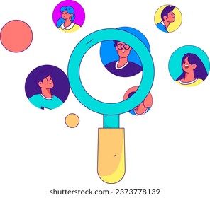 Person interviewing for job flat vector concept operation hand drawn illustration
