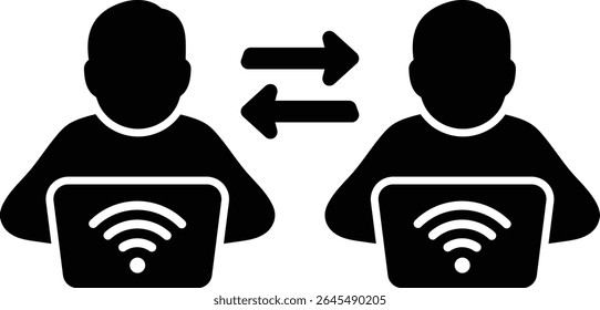 Persona a persona IoT Internet de las cosas Wifi Persona inteligente Internet Tech 11038
