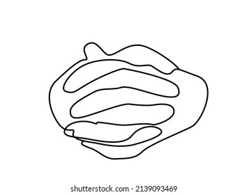 a person joins their hands and goes into listening mode