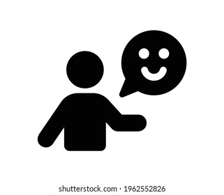 Person with joyful emotion feeling mood icon vector