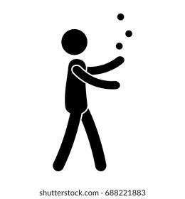 Person juggling with balls