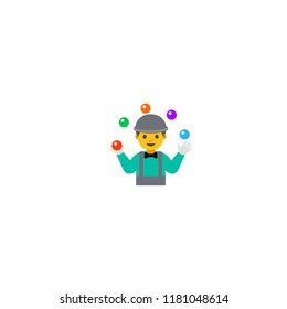 Person Juggling Balls Vector Isolated Illustration