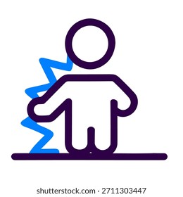 Person springt Symbol. Eine lineare Vektorgrafik von springenden Personen einzeln auf weißem Hintergrund.