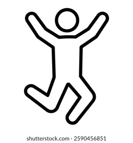 Person Jumping for Joy Happiness and Excitement Celebration Concept