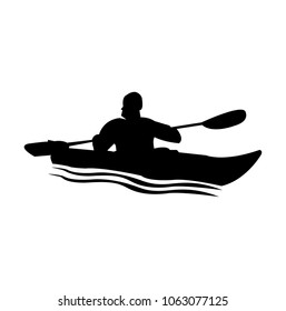 Person In A Kayak Silhouette