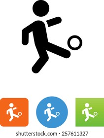 Person kicking a ball icon