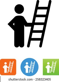 Person with ladder icon