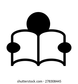 Person learning by reading symbol icon vector illustration eps10 on white background