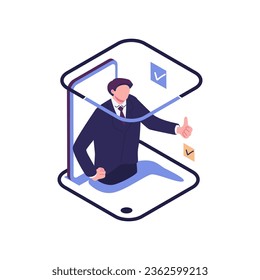 a person leaves a good online review for a product or service. vector illustration design graphics for the site section, reviews, vector, good work contented consumer. character shows a hand gesture