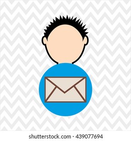 person and letter design 