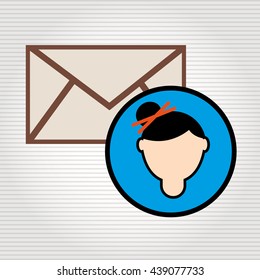 person and letter design 