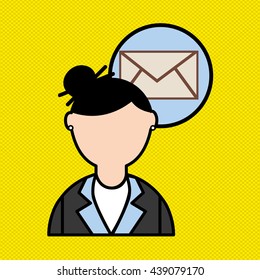 person and letter design 