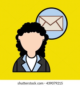 person and letter design 