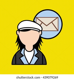 person and letter design 