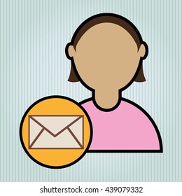 person and letter design 