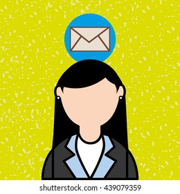 person and letter design 