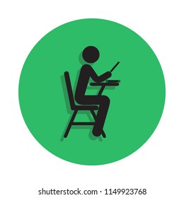 person in the library illustration. Element of library icon for mobile concept and web apps. Detailed person in the library icon can be used for web and mobile
