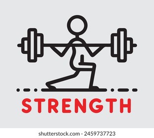 Person lifting weights expressing strength and health.