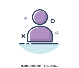 person line filled icon, designed for web and app