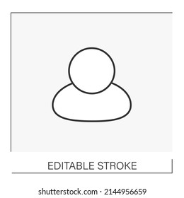  Person line icon. User of network.Web service concept. Isolated vector illustration. Editable stroke