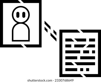 person linked file vector icon