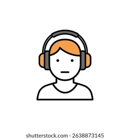 Person Listening to Music Headphones White Background Relaxation Enjoyment Focus
