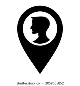 person location icon. vector illustration isolated on white background