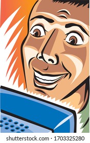 Person looking at a computer screen