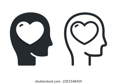 Person love icon. Vector illustration