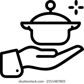 Person with Magic Cooking Pot and Floating Ingredients concept as A person holding a magic cooking pot with floating ingredients set against a clean background providing space for