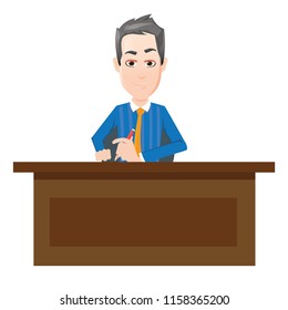 person making a work plan employee worker businessman man manager chairman ceo
